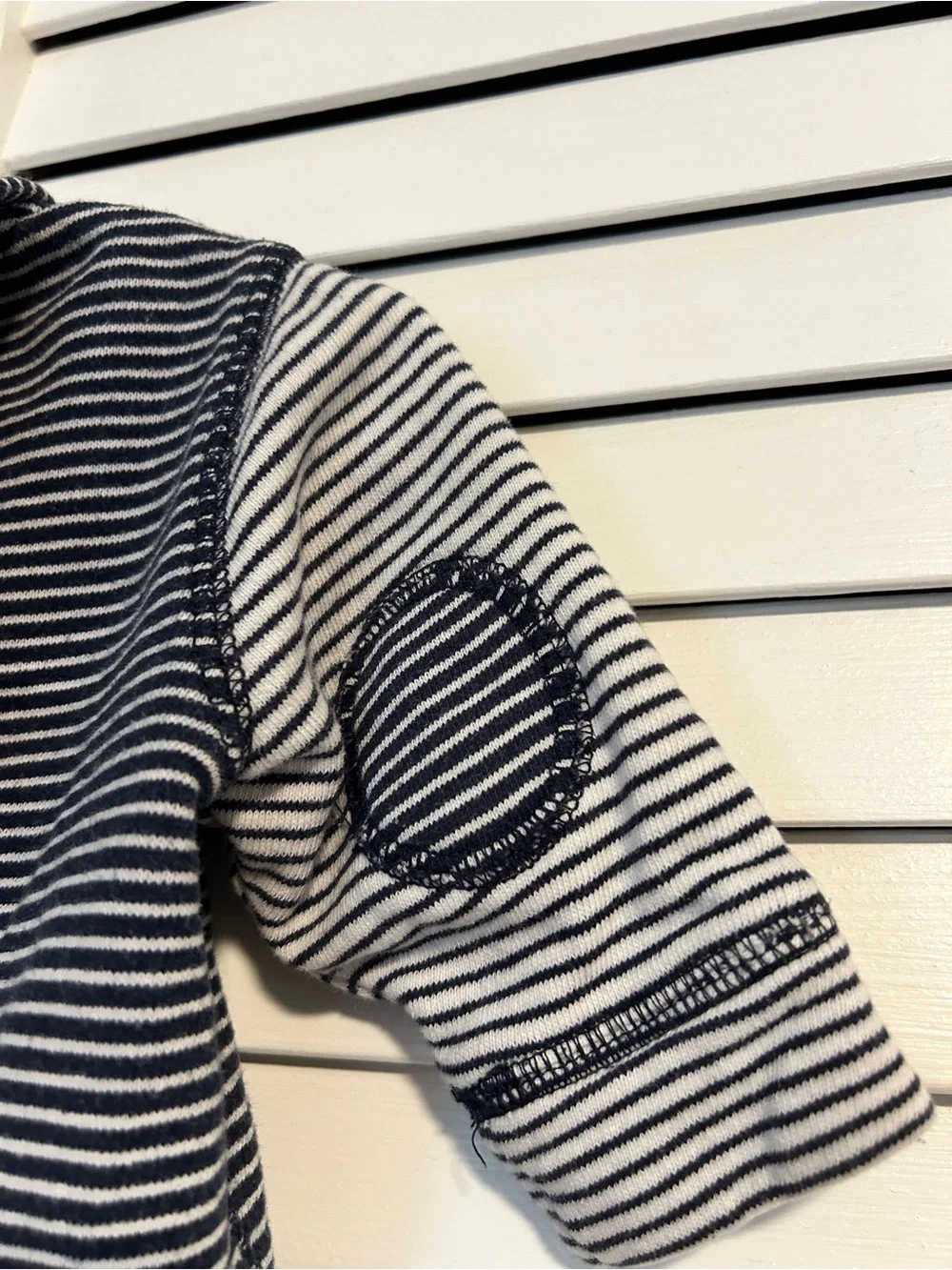Baby Gap Striped Baby Hoodie Jacket - Navy & White